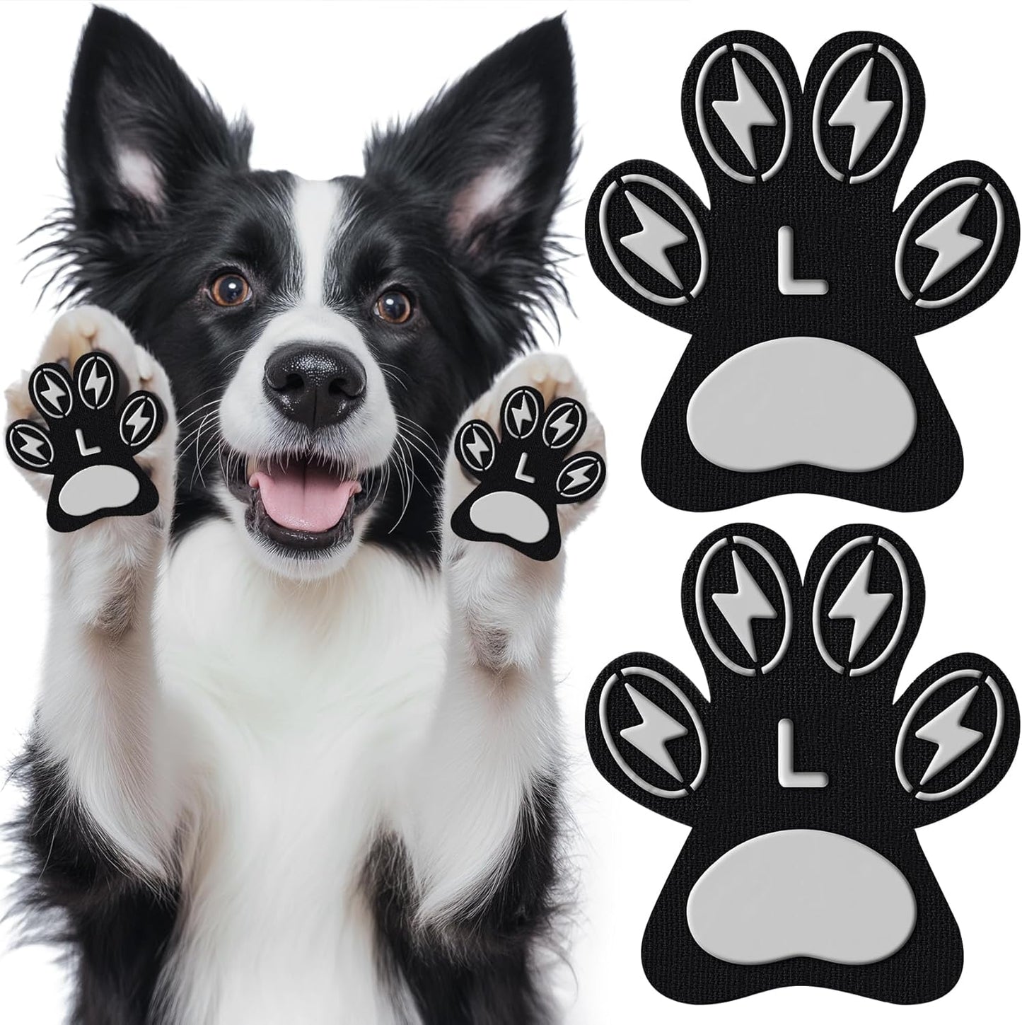 Dapaw Anti-Slip Dog Paw Pads, Paw Grip for Senior Dog on Hardwood & Tile Floors, Protector Pads for Hot Pavement, Paw Stickers for Dogs Feet with Strong Traction (5 Sets, 20 Pcs) L