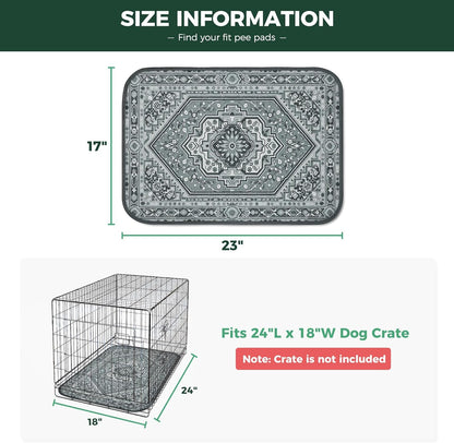 FXW Washable Pee Pads for Dogs, Puppy Pads with Super Absorbent, Specifically Designed for FXW Rollick/Homeplus 24inch 6 Panels Dog Playpen, 39" x 63" Rectangle, Khaki, 1 Pack