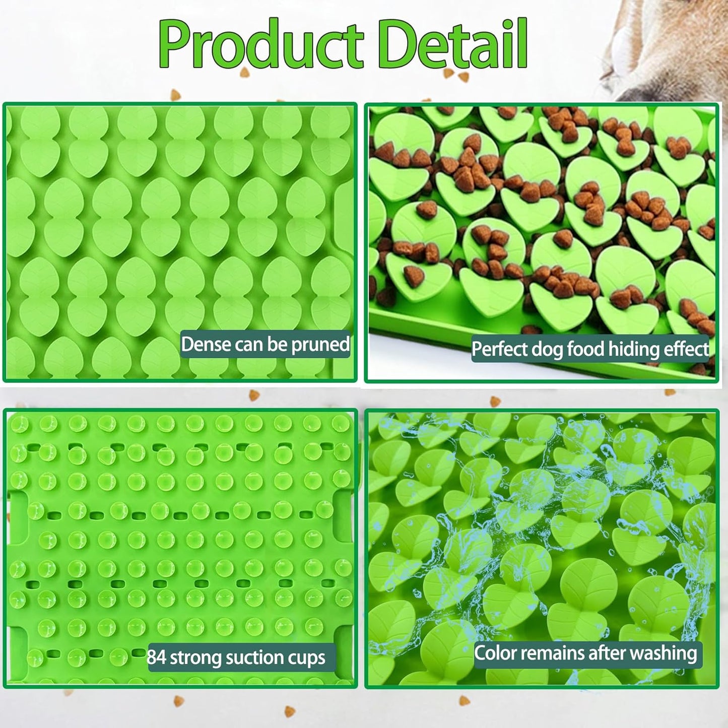 Small Silicone Snuffle Mat for Small Dogs Puppy Cat Slow Down Eating,Slow Feeder Lick Mat for Dry Wet Food for Pet Training Smell,Encourages Natural Foraging Skill,Relieving Stress