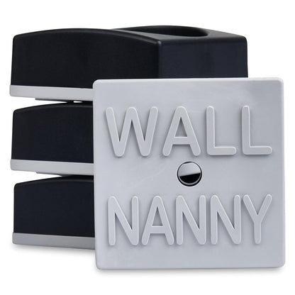 Wall Nanny Mini - Smallest Baby Gate Wall Protector (Made in USA) Protect Walls & Doorways from Pet Gates & Dog Gate Spindles - Child Pressure Mounted Baby Gate for Stairs Wall Cup (White) 4 Pack