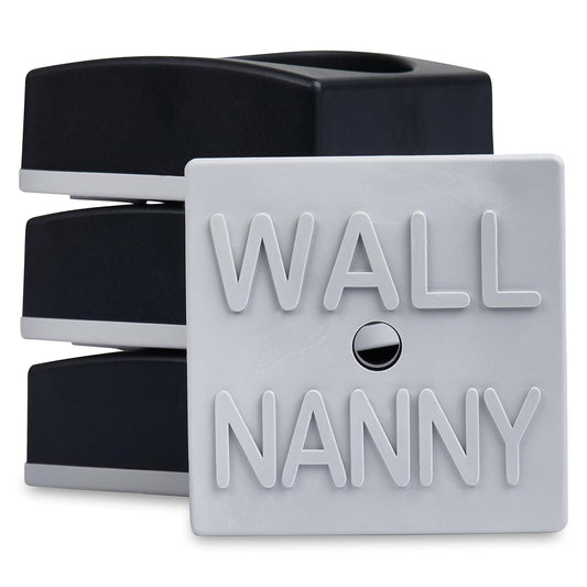 Wall Nanny Mini - Smallest Baby Gate Wall Protector (Made in USA) Protect Walls & Doorways from Pet Gates & Dog Gate Spindles - Child Pressure Mounted Baby Gate for Stairs Wall Cup (White) 4 Pack