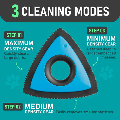 Maxpower Planet Hair Brush - Double Sided Shedding, Dematting Undercoat Rake for Dogs and Cats - Extra Wide Dog Grooming Brush, Reduce Shedding by 95%, Turquoise