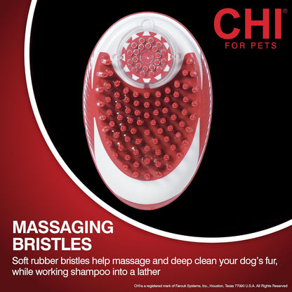 CHI for Dogs 2 in 1 Dematting and Deshedding Rake, Dual Head Dog Grooming Tool with Wide Tooth Dematting Rake and Fine Deshedding Rake, Detangler Comb for Thick Double and Long Dog Coat