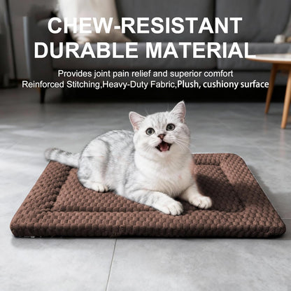 Dog Bed Mat, Reversible Crate Pad & Cute Dog Bed - Machine Washable Kennel Mat with Ultra Soft for Small Dogs (Cool/Warm), 24" x 18", Grey&Star