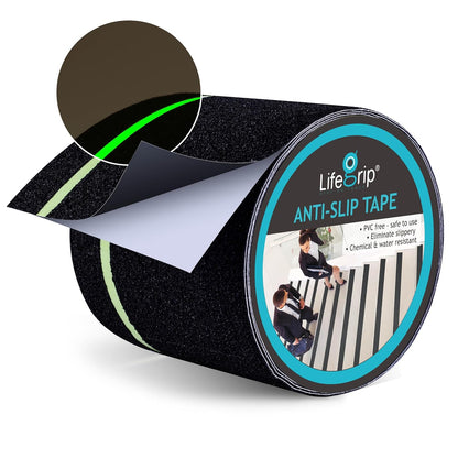 LifeGrip Anti Slip Transparent Anti Slip Tape, 4 inch by 30 feet, Non-Slip Traction Grip Tape to Tubs, Boats, Stairs, Clear, Soft, Comfortable for Bare feet (4" X 30')