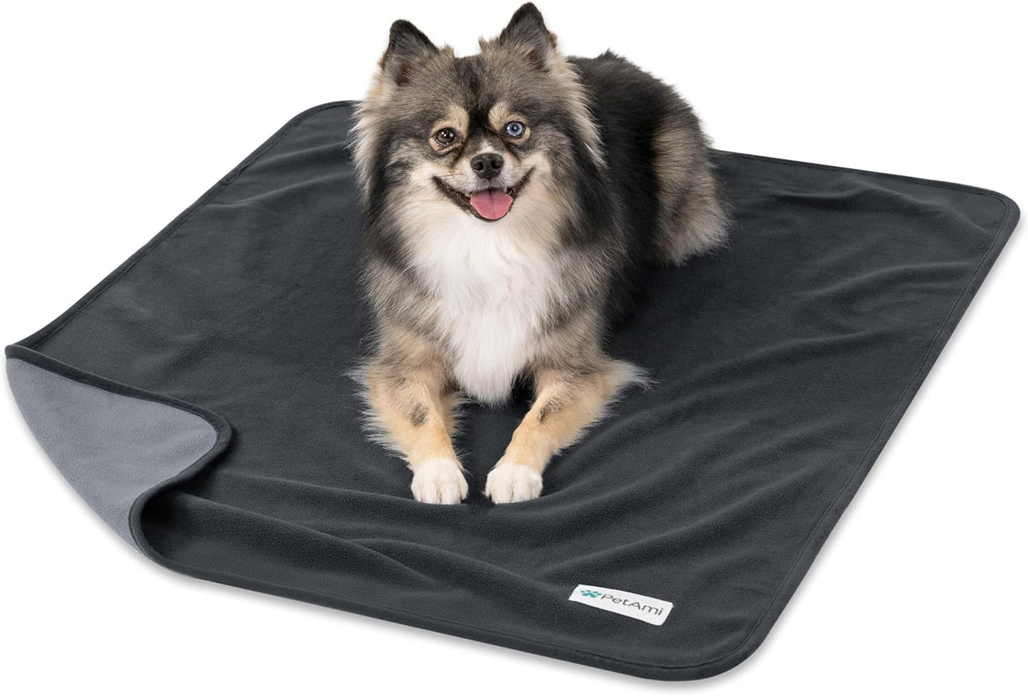 PetAmi Waterproof Dog Blanket for Medium Large Pets Dogs Cats, Pet Couch Cover Protector for Furniture, Reversible Washable Soft Fleece Cat Blanket for Bed Couch Sofa, 40x60 (Taupe/Beige)