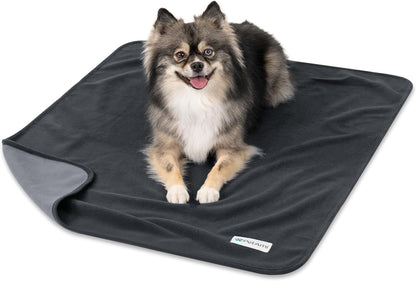 PetAmi Waterproof Dog Blanket for Medium Large Pets Dogs Cats, Pet Couch Cover Protector for Furniture, Reversible Washable Soft Fleece Cat Blanket for Bed Couch Sofa, 40x60 (Taupe/Beige)