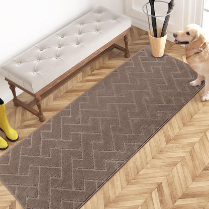 PURRUGS Dirt Trapping Door Mat 20" x 31.5", Non-Slip Machine Washable Entry Rug, Dog Doormat, Indoor Front Door Mat, Super Absorbent Entryway Rug for Muddy Shoes & Paws, Taupe