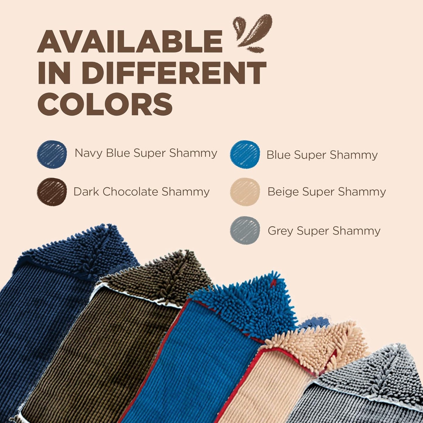 Soggy Doggy Super Shammy Dog Towel – Absorbent Microfiber Chenille Pet Towel for Drying Wet Dogs, Paws, Quick Dry Dog Shammy with Hand Pockets, Machine Washable – Chocolate/Oatmeal Trim, 31” x 14”