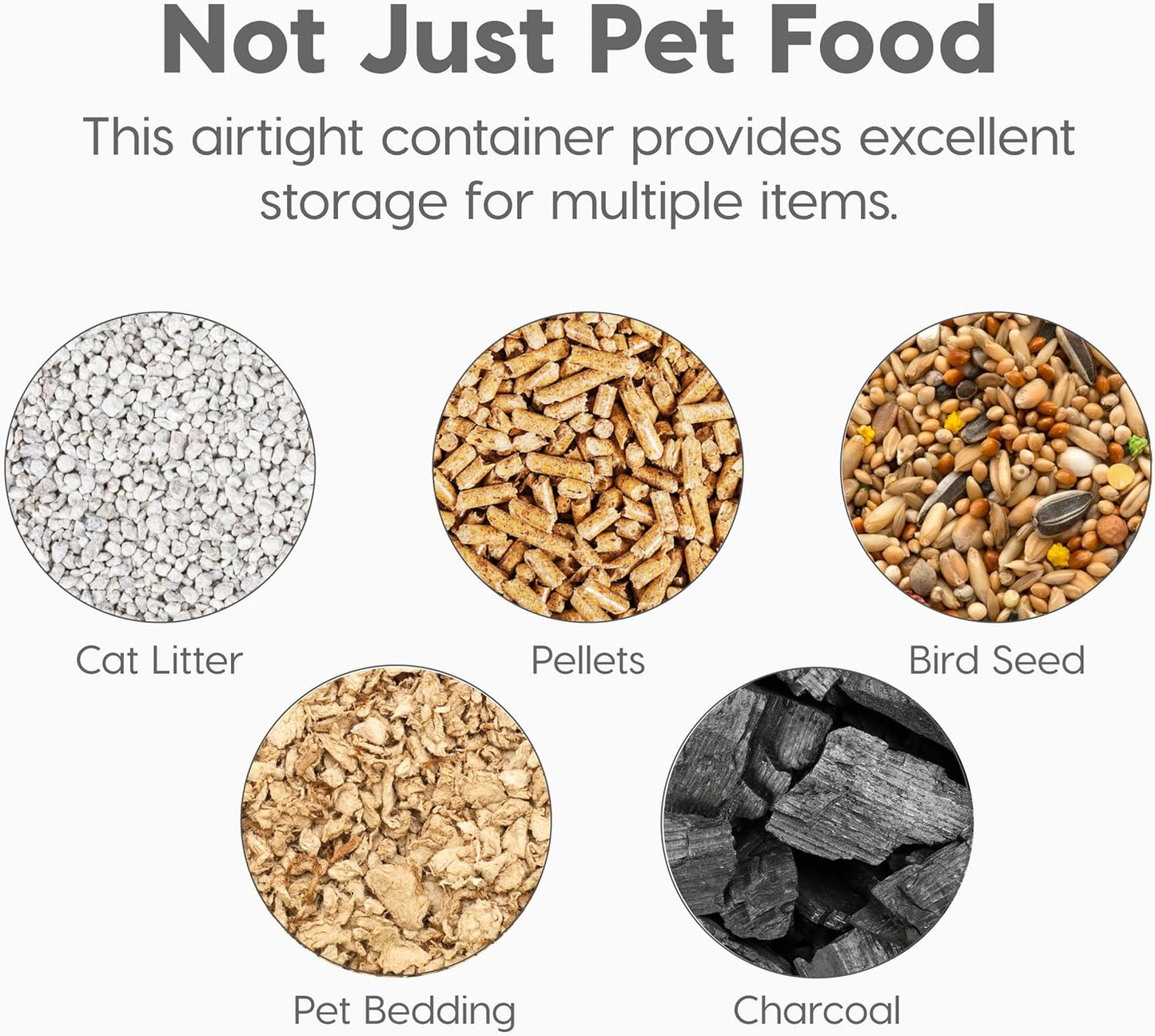 IRIS USA Airtight Dog Food Storage Container, Up to 30 lbs, Attachable Wheels, for Dog Cat Bird and other Pet Food Storage Bin, Keep Fresh, Easy Mobility, BPA Free, Black