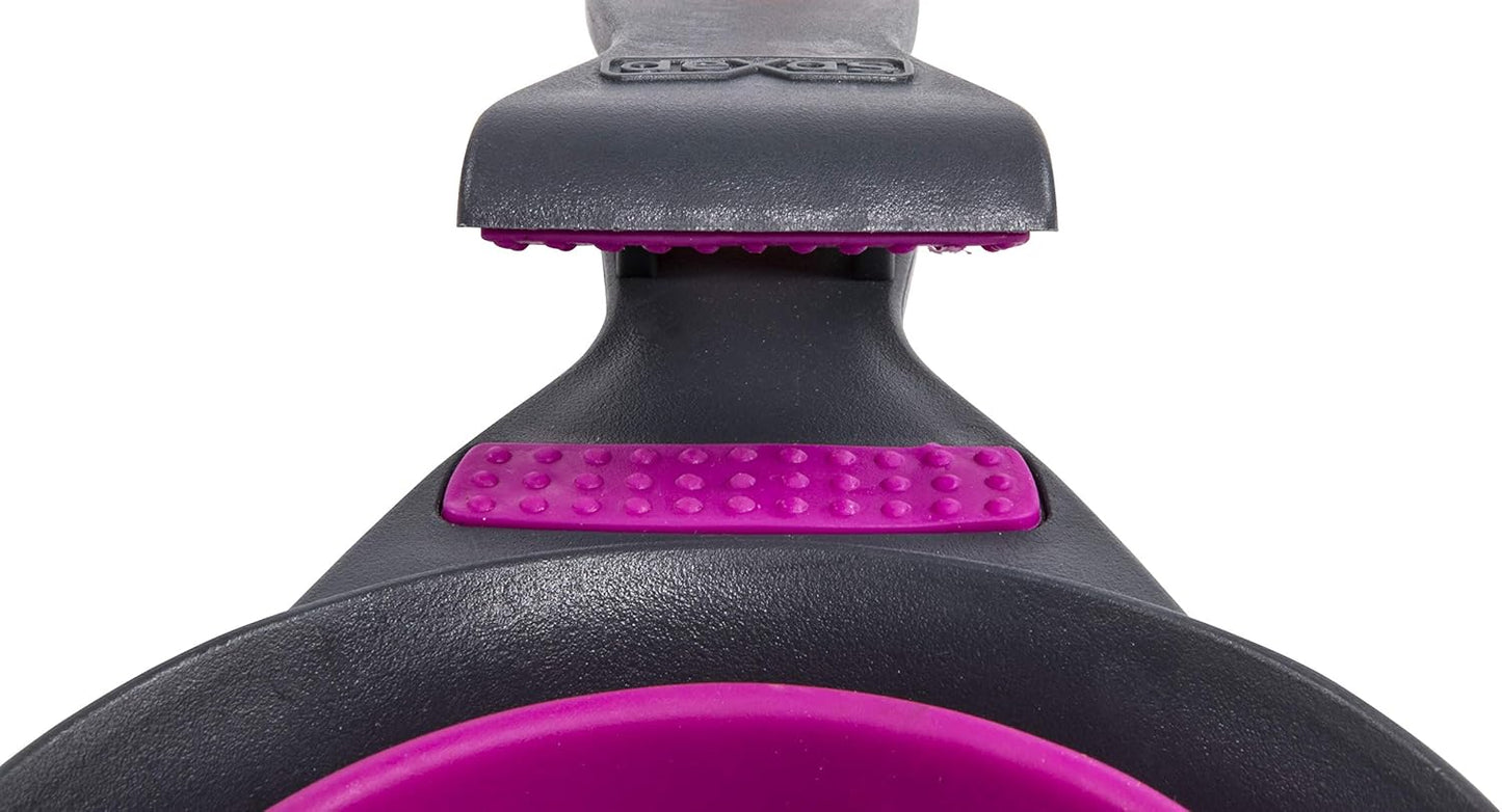 Dexas Pets Collapsible KlipScoop Collapsible Dry Dog Food Scoop and Dog Food Bag Clip, 1 Cup Capacity, Pro Blue
