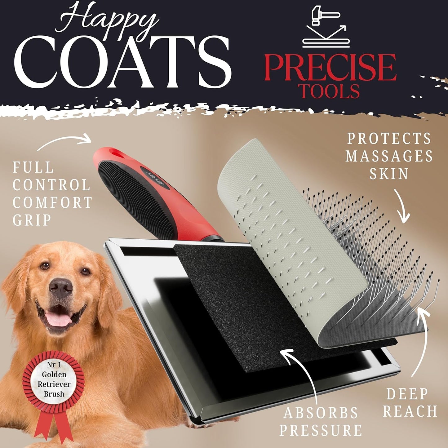 Poodle Comb with Rotating Teeth - 5-in-1 Dog Dematting Tool - Used for Small Size Breeds and Puppies - Cat Comb for Shedding and Deshedding