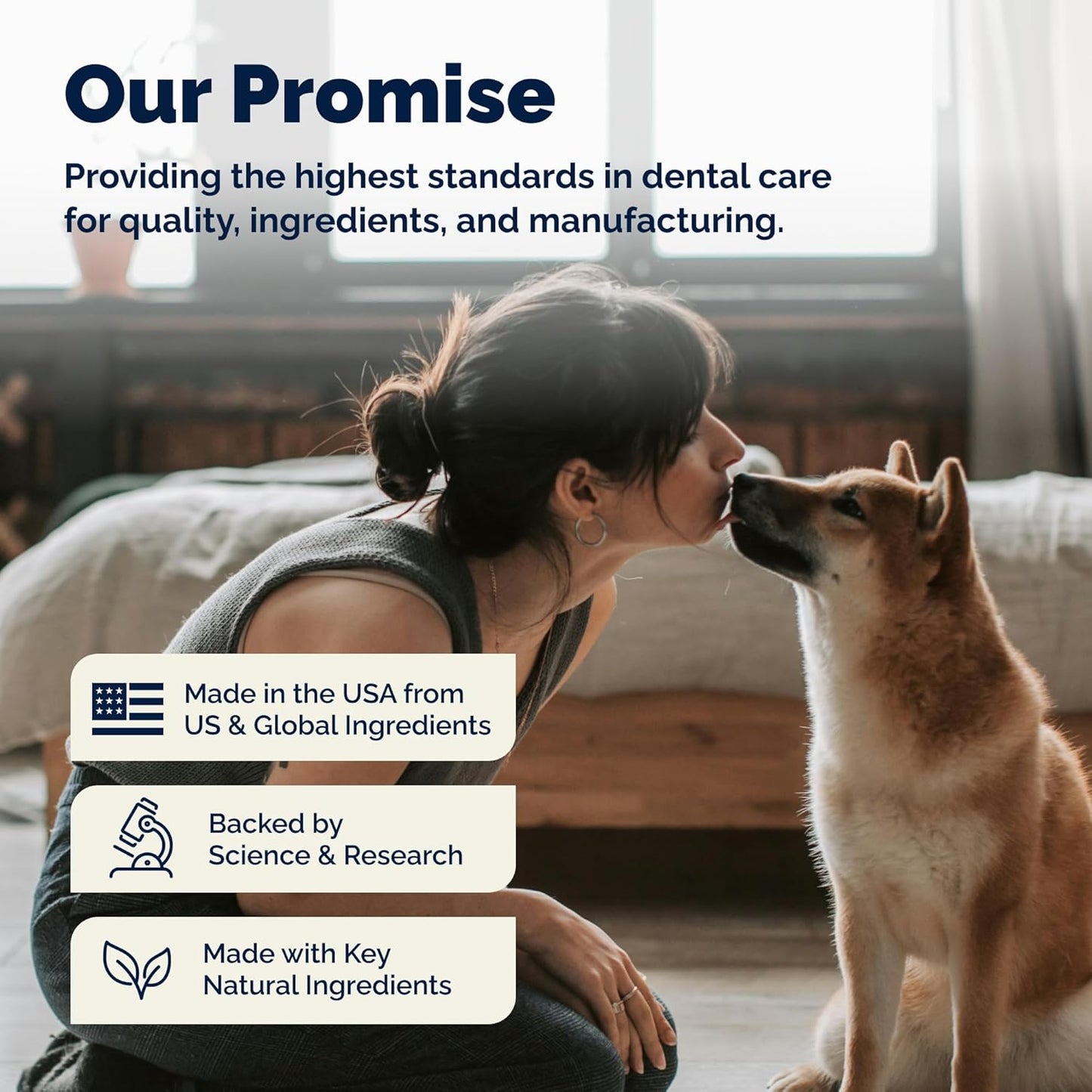 Vetnique Dentabliss Cat & Dog Teeth Cleaning Dental Wipes, Dog Toothbrush Alternative Finger Mitt Pet Wipes, Tartar & Breath Freshener, Vet Formulated Pet Dental Care, 50ct (Peppermint Flavored)