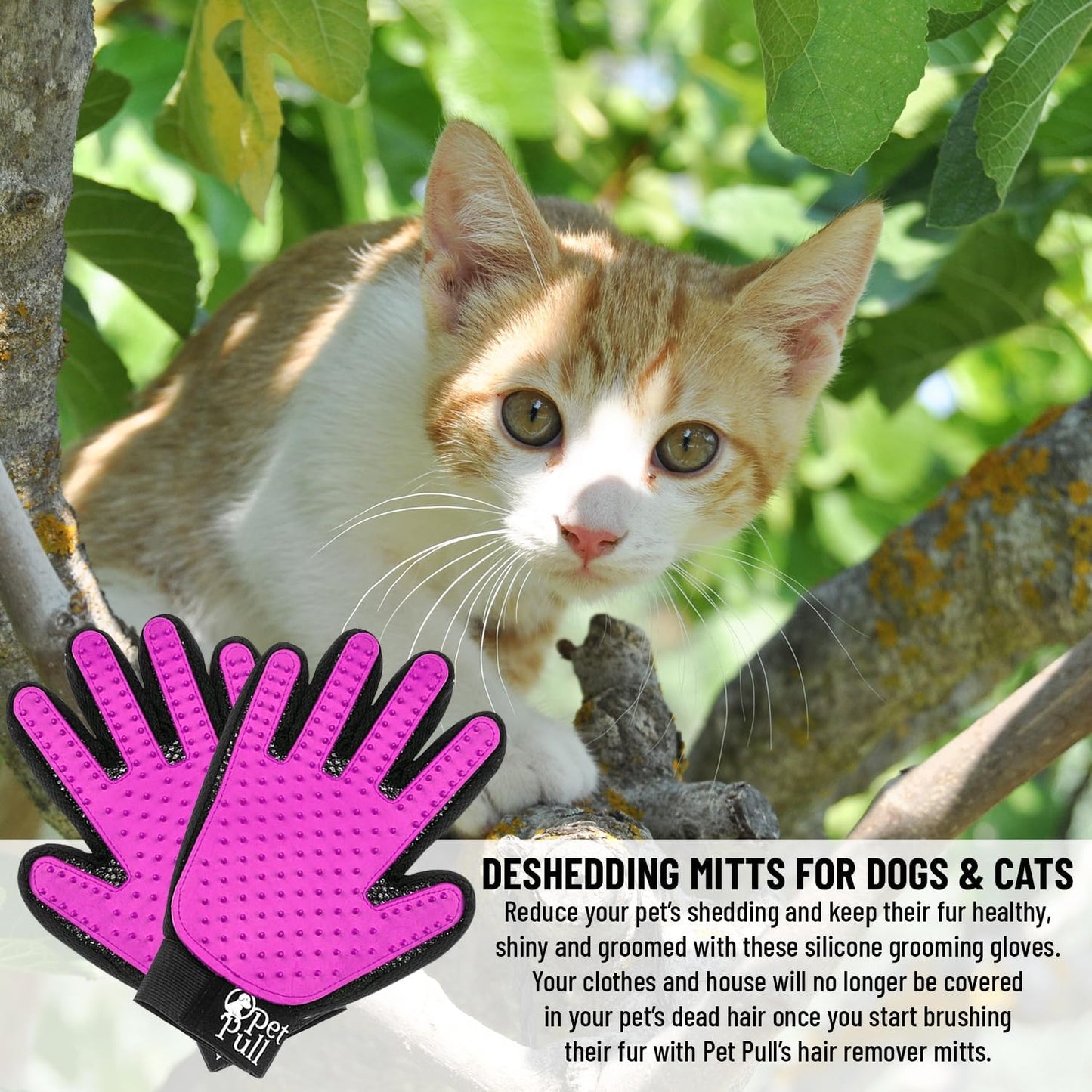 Pet Grooming Gloves with 259 Silicone Tips - Pet Hair Removal Tool Gentle Shedding Dog Washing Gloves - Deshedding Brush Hair Remover Mitts for Dogs & Cats for Long and Short Hair (Green)