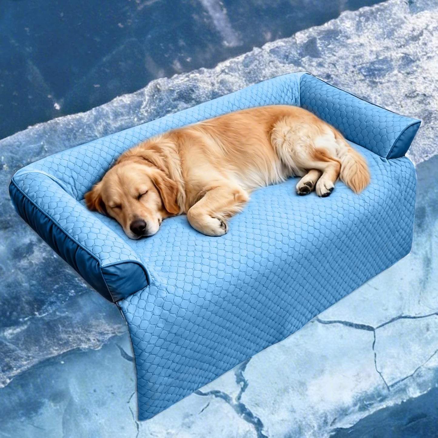 Calming Dog Bed Fluffy Plush Dog Mat for Furniture Protector with Removable Washable Cover for Large Medium Small Dogs and Cats (Large, Light Grey)