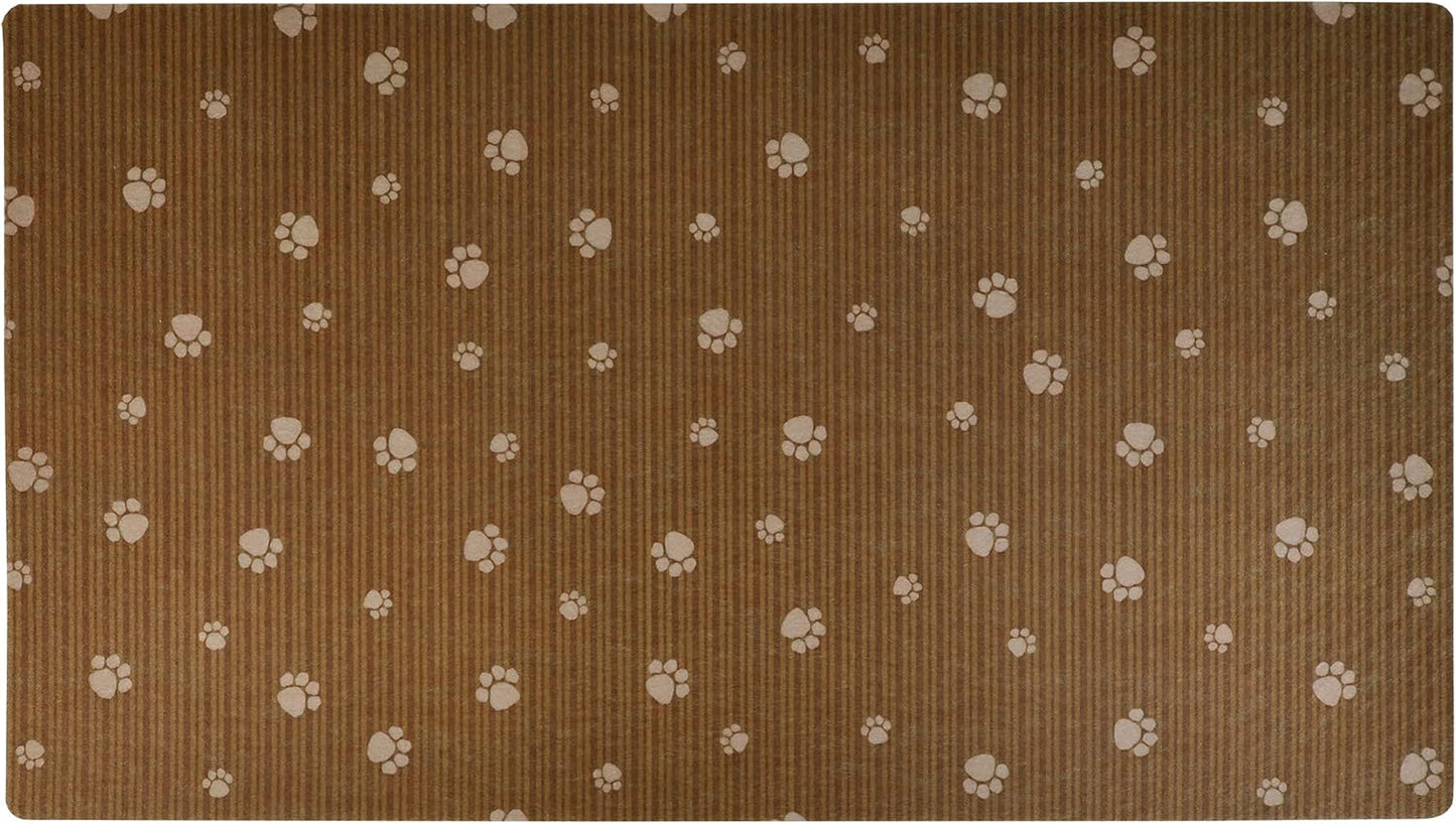 Drymate Pet Bowl Placemat, Dog & Cat Food Feeding Mat - Absorbent Fabric, Waterproof Backing, Slip-Resistant - Machine Washable/Durable (USA Made) (12” x 20”) (Indigo)