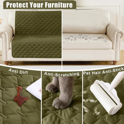 Smiry Waterproof Dog Bed Cover Blanket 30x70, Soft Reversible Pet Blanket, Washable Leakproof Cats Dogs Couch Cover for Sofa, Couch, Furniture, Grey/Dark Grey