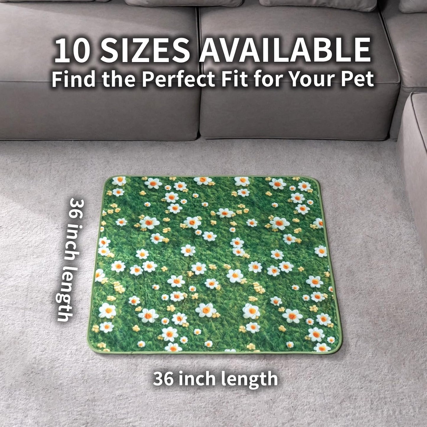 Washable Pee Pads for Dogs, Reusable Puppy Potty Training Pads, Ultra-Absorbent Thick Waterproof Leak-Proof Non-Slip Pads & Mat for Crate, Playpen, Floor, Whelping & Housebreaking , 2 Pack 18"x24"