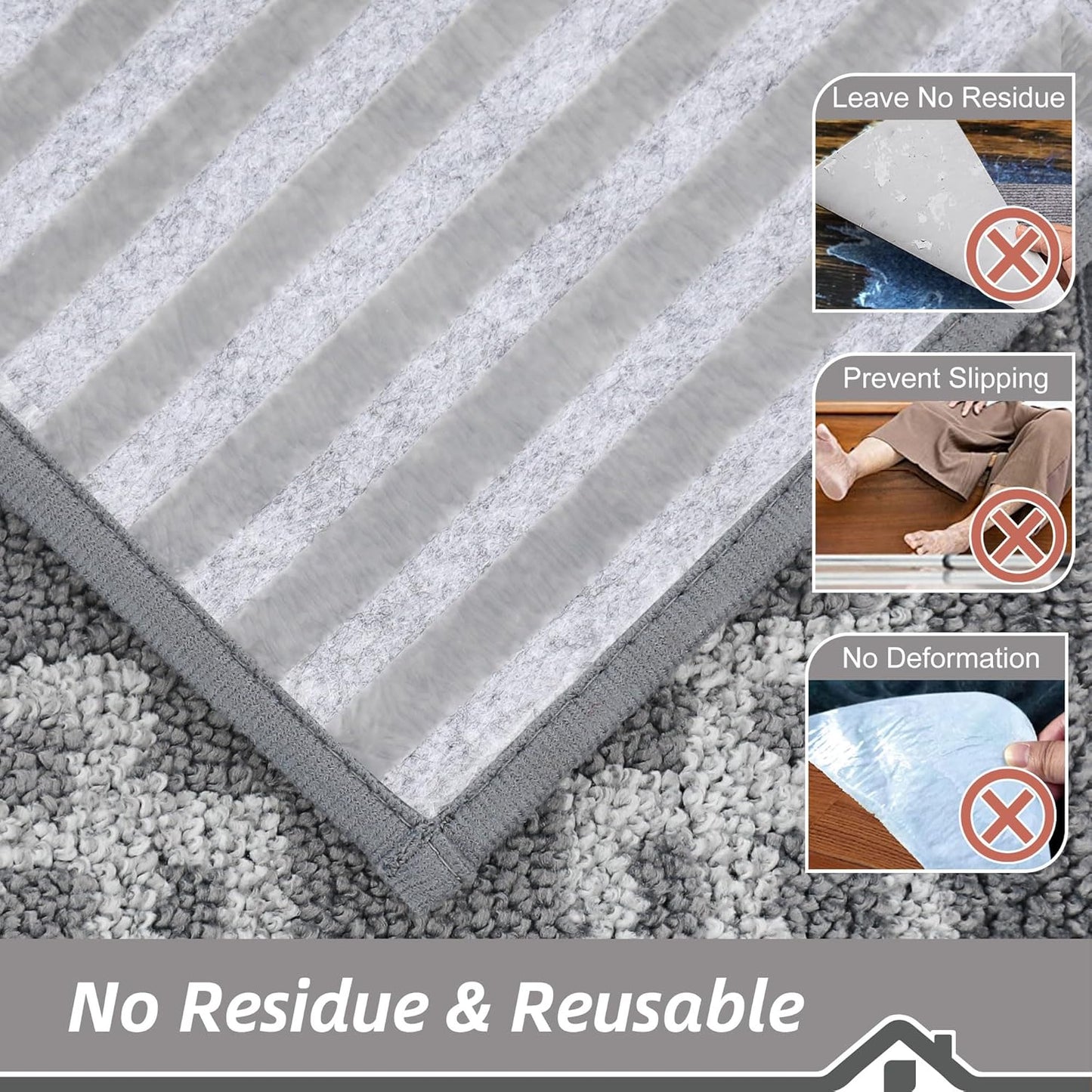 BEQHAUSE Non Slip Stair Treads for Wooden Steps Indoor Washable Stair Runner 28inX9in Polyester Durable Stair Treads Carpet for Dogs,Kids and Elders 15pcs,Dark Grey