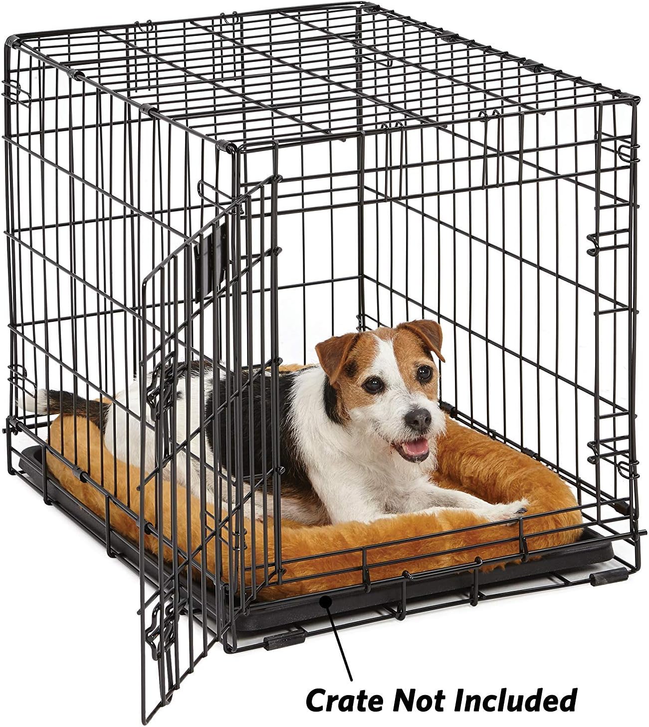 MidWest Homes for Pets QuietTime Dog Bed - White Fleece Bolster, Ultra-Soft and Machine Washable, Fits 24-Inch Crates and Carriers, for Small Breed Dogs