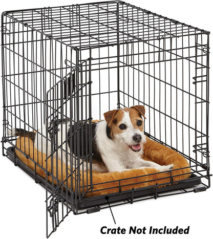 MidWest Homes for Pets QuietTime Dog Bed - White Fleece Bolster, Ultra-Soft and Machine Washable, Fits 24-Inch Crates and Carriers, for Small Breed Dogs