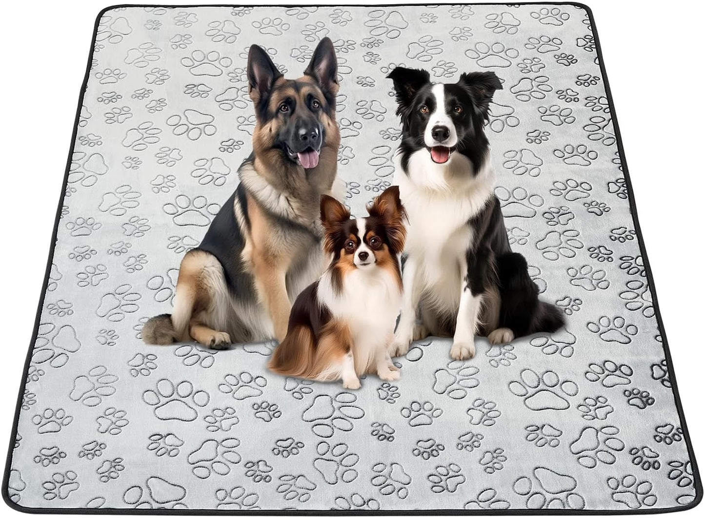 Qeils Reusable Puppy Pads, 2 Pack Washable Pee Pads for Dogs, Waterproof Non Slip Wee Wee pad, Absorbent and Leakproof Training Mats for Potty, Crate, Playpen, Bed, Sofa, 18"x 24"