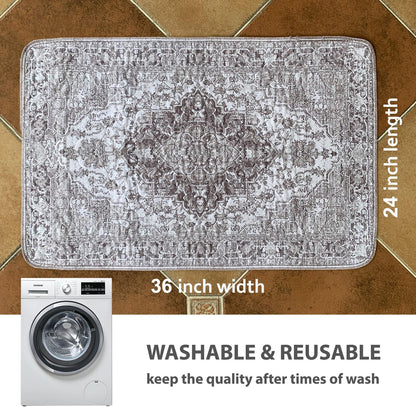 nunubaby Washable Pee Pads for Dogs, Stylish, Non-Slip and Leak-Proof Pee Pads. Reusable Potty Pads for Dogs for Crates and Floors.(Beige/Multi, 24" x48" )