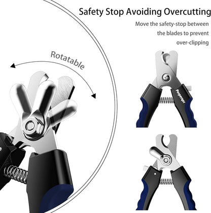 Dog Nail Clippers,Dog Nail Trimmers with Safety Guard for Small Medium Large Breed Dog & Cat to Avoid Over Cutting,Professional Grooming Tool with Quick Sensor and Dog Nail File