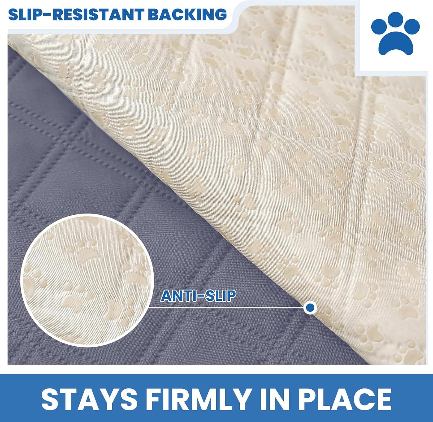 Waterproof Dog Blanket, Non-Slip Soft Pet Bed Cover, Couch Cover for Dogs Washable, Protects Sofa, Furniture, Crate, Car, Tear Resistant Leakproof Pet Blanket (30x70 Inch, Dark Grey)