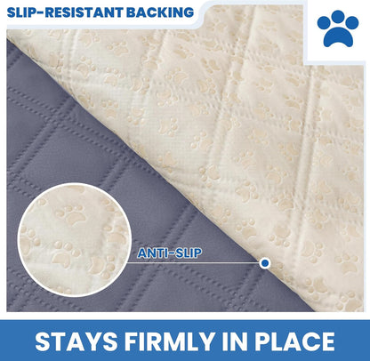 Waterproof Dog Blanket, Non-Slip Soft Pet Bed Cover, Couch Cover for Dogs Washable, Protects Sofa, Furniture, Crate, Car, Tear Resistant Leakproof Pet Blanket (30x70 Inch, Dark Grey)