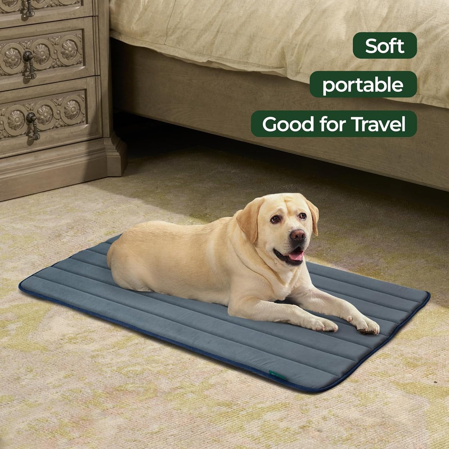 BALANCE Dog Crate Pad, Dog Foam Crate Mat Kennel Pad, Washable Water-Resistant Pet Bed Flat Dogs Cage Mat for Small Dogs