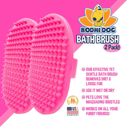 Bodhi Dog Shampoo Brush - Pet Grooming & Bath Supplies for Dogs and Cats - Bath Brush for Long & Short Hair - Premium Scrubber for Shower, Bathing & Massage (One Pack, Blue)