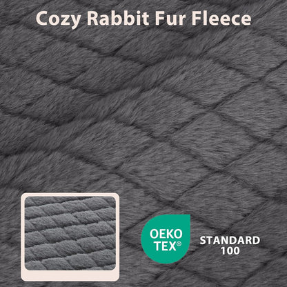 JOEJOY XL Dog Beds Large Sized Dog, Orthopedic Big Dogs Crate Bed with Washable Removable Cover, Extra Thick Egg-Crate Memory Foam Pet Beds up to 80 lbs, Grey, 41"x27"