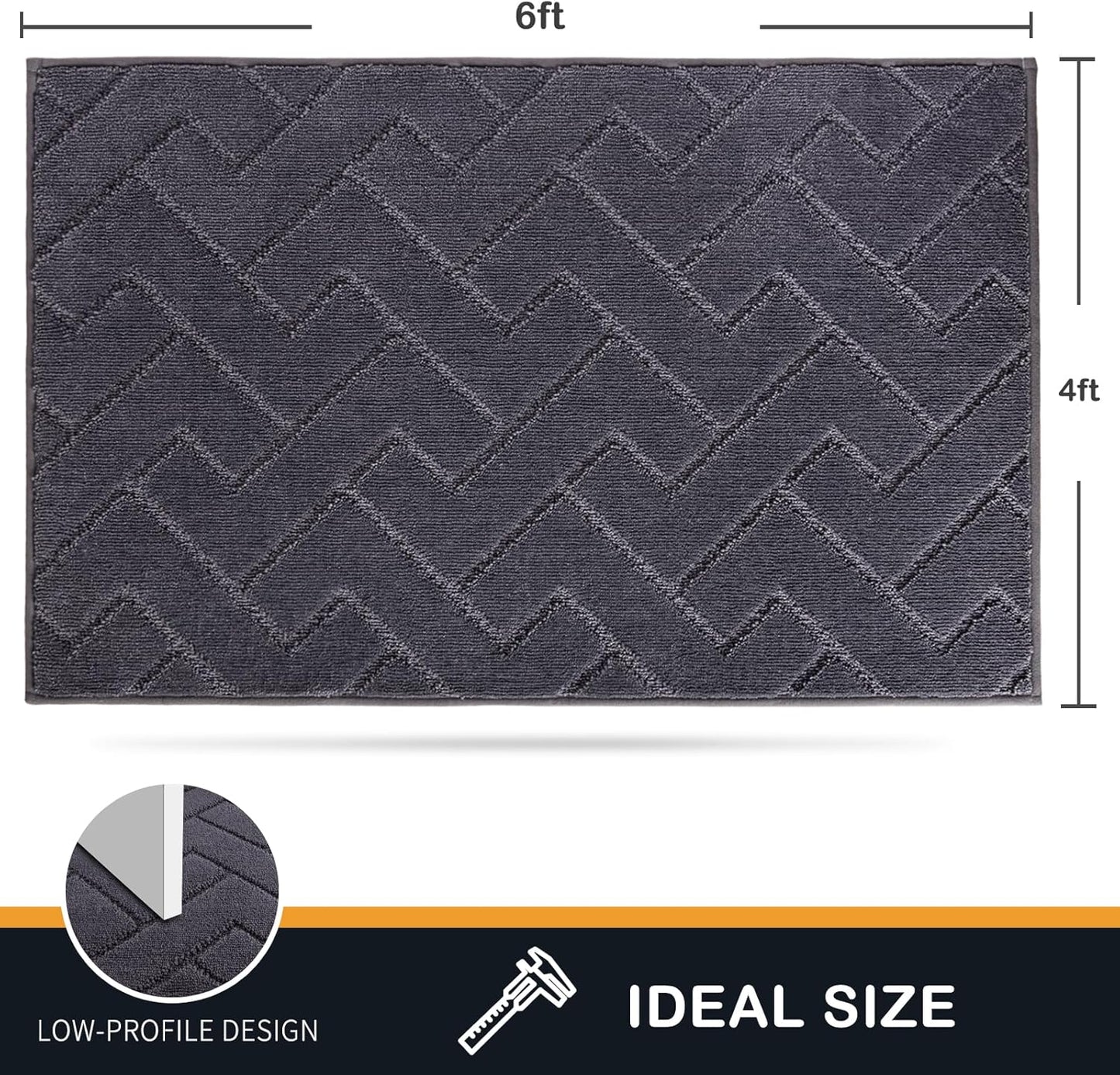 PURRUGS Dirt Trapping Door Mat 20" x 31.5", Non-Slip Machine Washable Entry Rug, Dog Doormat, Indoor Front Door Mat, Super Absorbent Entryway Rug for Muddy Shoes & Paws, Taupe
