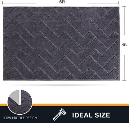 PURRUGS Dirt Trapping Door Mat 20" x 31.5", Non-Slip Machine Washable Entry Rug, Dog Doormat, Indoor Front Door Mat, Super Absorbent Entryway Rug for Muddy Shoes & Paws, Taupe