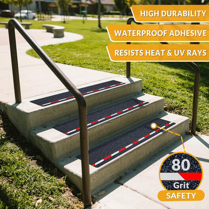 LifeGrip Stair Treads Non-Slip (15PCS), Anti Slip Transparent Stair Treads Tape for Indoor Wooden Step (4"X30"X15P-Treads)