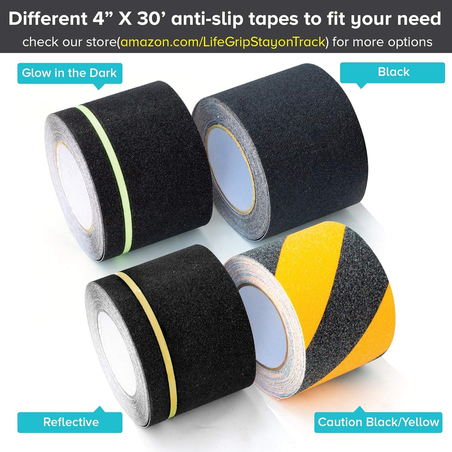 LifeGrip Anti Slip Transparent Anti Slip Tape, 4 inch by 30 feet, Non-Slip Traction Grip Tape to Tubs, Boats, Stairs, Clear, Soft, Comfortable for Bare feet (4" X 30')