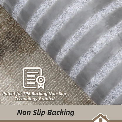 BEQHAUSE Stair Treads for Wooden Steps Non-Slip Machine Washable Carpet Stair Treads 8"X30" Soft Indoor Stair Runner for Kids Elders and Pets, 100% Polyester, TPE Backing, 15pcs, Brown/Grey