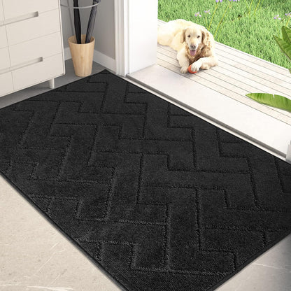 PURRUGS Dirt Trapping Door Mat 20" x 31.5", Non-Slip Machine Washable Entry Rug, Dog Doormat, Indoor Front Door Mat, Super Absorbent Entryway Rug for Muddy Shoes & Paws, Taupe