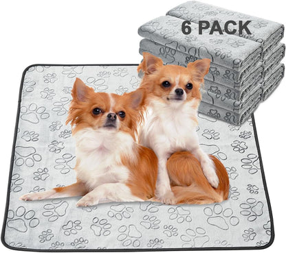 Qeils Reusable Puppy Pads, 2 Pack Washable Pee Pads for Dogs, Waterproof Non Slip Wee Wee pad, Absorbent and Leakproof Training Mats for Potty, Crate, Playpen, Bed, Sofa, 18"x 24"