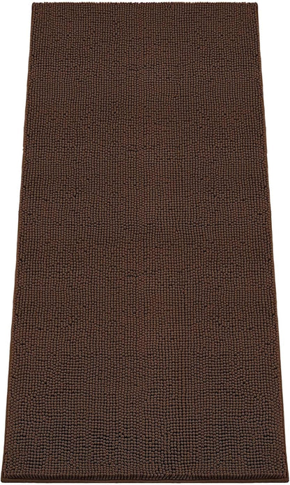 Absorbent Dog Door Mat for Muddy Paws, 60" x 24" Chenille Indoor Mats for Entryway, Trap Dirt Front Door Mat Indoor Entrance Washable Non Slip Soft