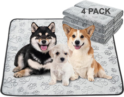 Qeils Reusable Puppy Pads, 2 Pack Washable Pee Pads for Dogs, Waterproof Non Slip Wee Wee pad, Absorbent and Leakproof Training Mats for Potty, Crate, Playpen, Bed, Sofa, 18"x 24"