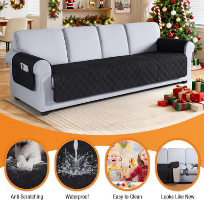 VANSOFY Couch Cover, Waterproof Sofa Covers Washable Slipcover Furniture Protector Couch Seat Covers Non-Slip Couch Cover for Dogs, Pets(Sofa, Dark Gray)