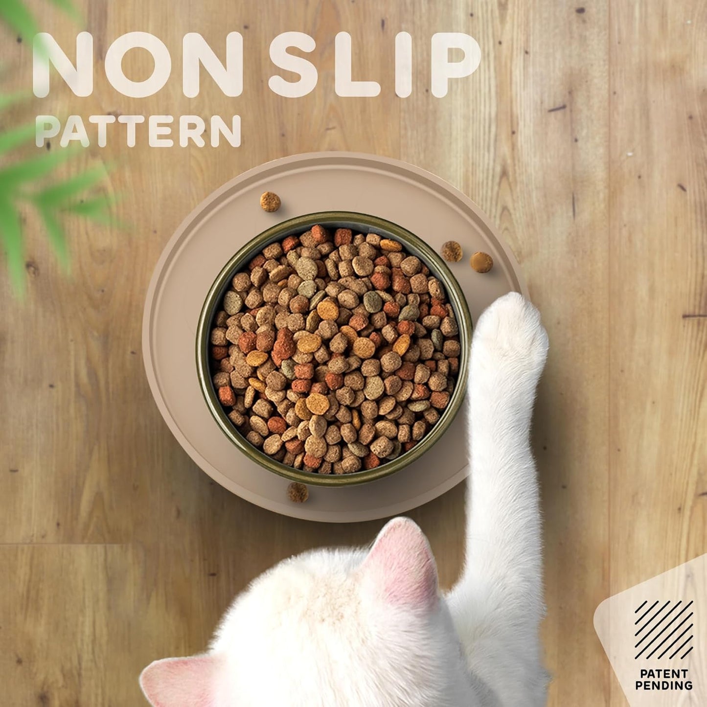 Dog Food Mat - Raised Edges Dogs Mat for Food and Water Prevent Spill, Waterproof Cat Food Mats Protect Floors, Easy Clean Dog Bowl Mats for Food and Water, Silicone Pet Feeding Placemats