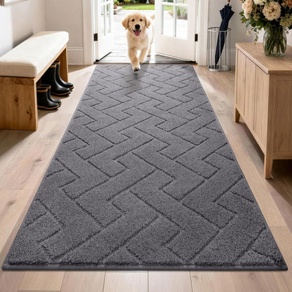 PURRUGS Dirt Trapping Door Mat 20" x 31.5", Non-Slip Machine Washable Entry Rug, Dog Doormat, Indoor Front Door Mat, Super Absorbent Entryway Rug for Muddy Shoes & Paws, Taupe