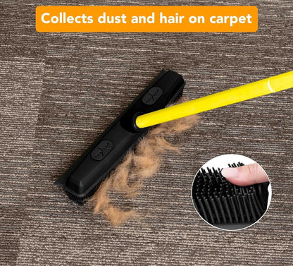 FURemover Pet Hair Removal Rubber Broom, 58" Telescopic Handle