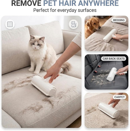Reusable Pet Hair Remover Roller for Dog & Cat Hair Self Cleaning Lint Roller for Furniture, Couch, Carpet,Rugs,Bedding & Car