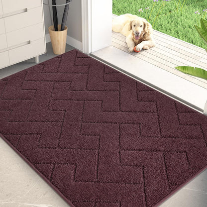 PURRUGS Dirt Trapping Door Mat 20" x 31.5", Non-Slip Machine Washable Entry Rug, Dog Doormat, Indoor Front Door Mat, Super Absorbent Entryway Rug for Muddy Shoes & Paws, Taupe