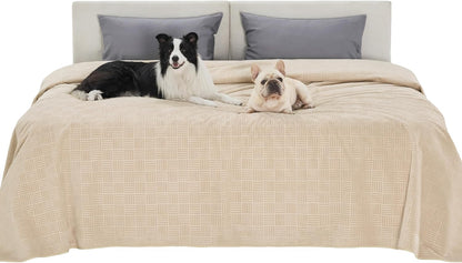 Bedsure Waterproof Couch Cover for Dogs Washable - Waterproof Blanket for Large Dogs Couch Sofa Bed Cozy, Lightweight Furniture Protector for Pet Cat Quick Drying, Ash Grey, 52x82IN