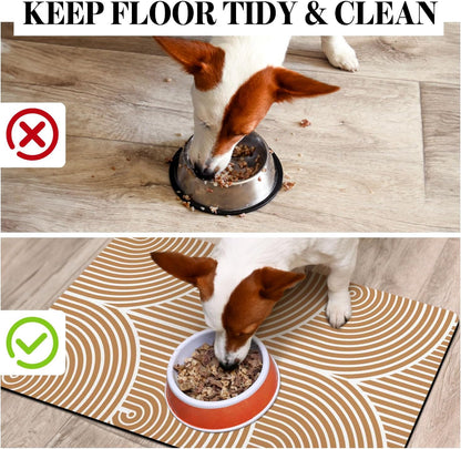 Dog Food Mats for Floors, Absorbent Dog Bowl Mat for Food and Water Dispenser, Quick Dry Cat Food Mat Pet Supplies